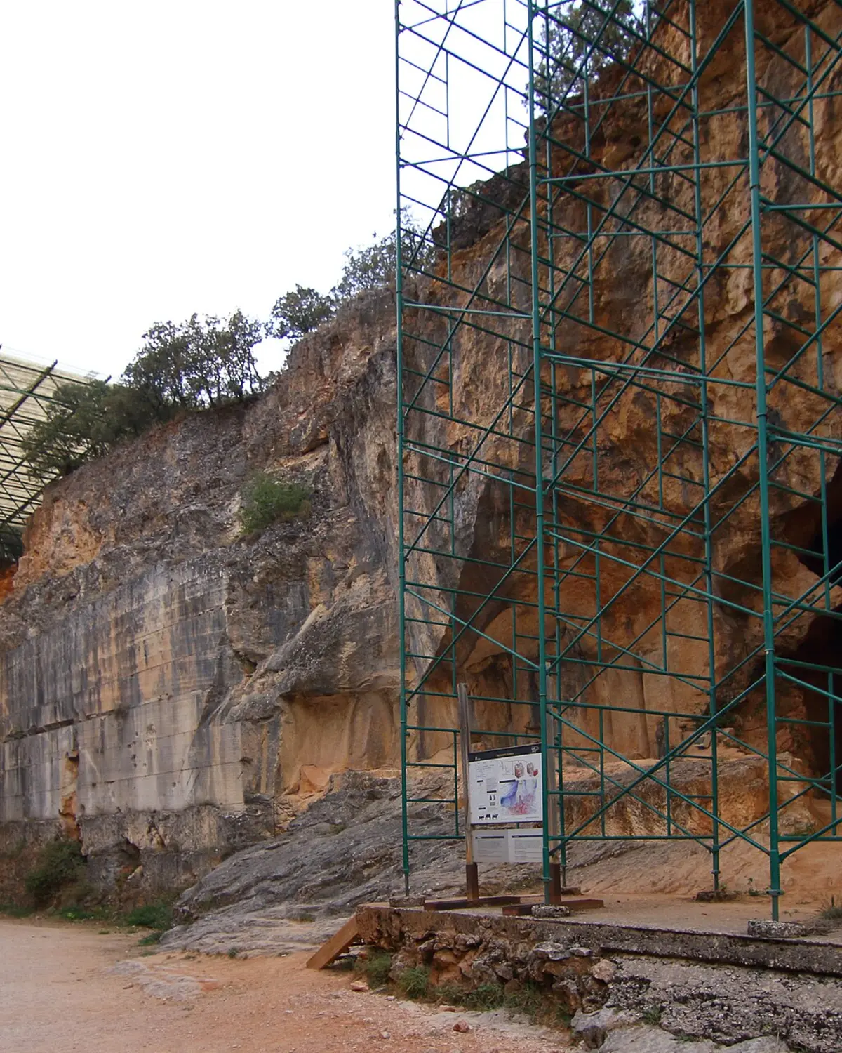 Zona de excavación de Gran Dolina en los yacimientos de Atapuerca